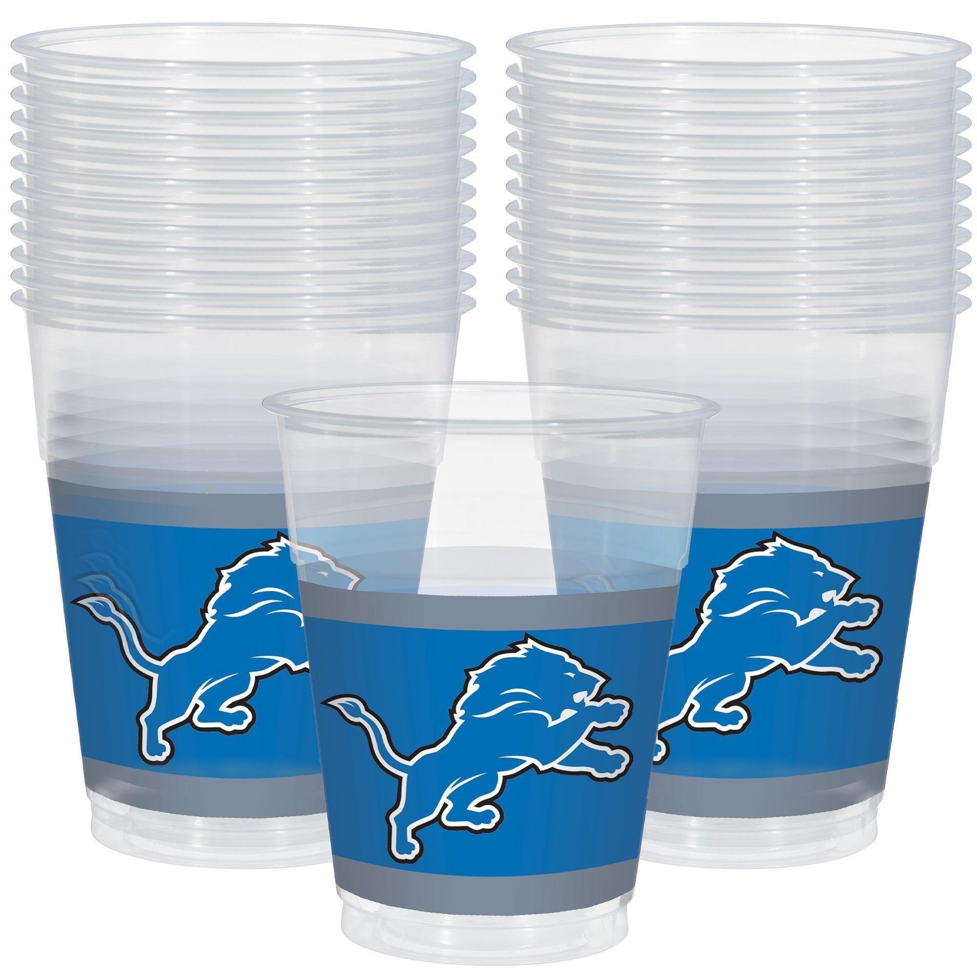 Detroit Lions Party Supplies Pack for 18 Guests - Kit Includes Plates, Napkins, Table Cover, Cups, Cutlery, Serving Bowl, Banner Decoration & Centerpiece